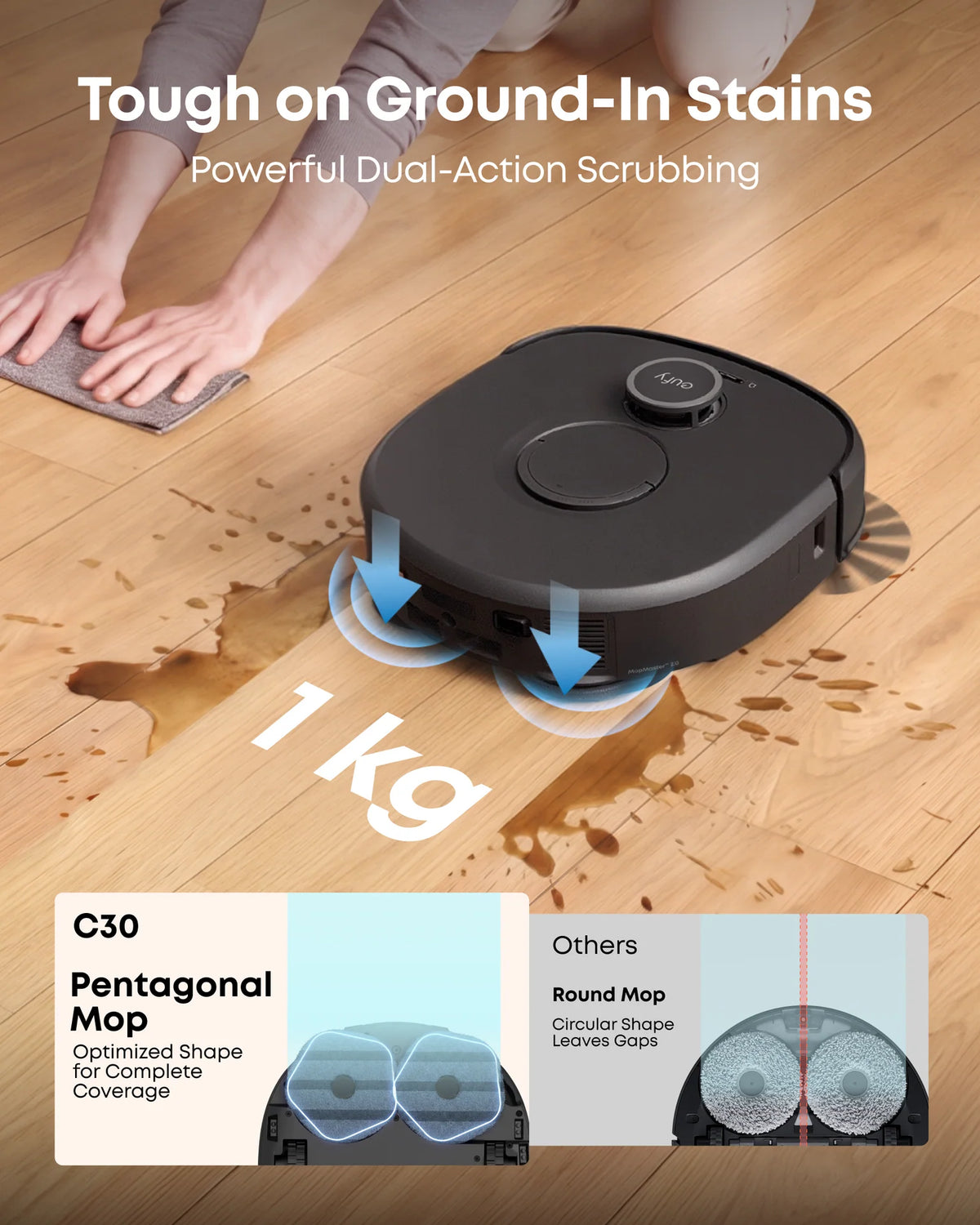Anker eufy C30 Robot Vacuum and Mop Combo, 35,000 Pa Flagship Suction